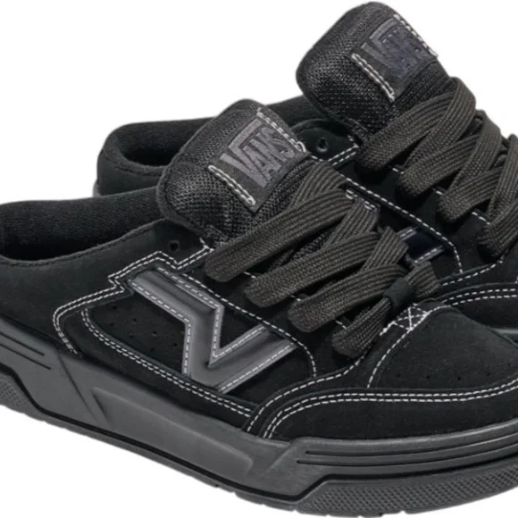 new Vans women's size 9 Shoes upland mule black/white stitching - Picture 2 of 4